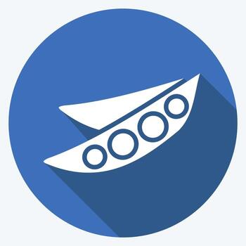 Icon Peas. suitable for Nuts symbol. long shadow style. simple design editable. design template vector. simple illustration vector