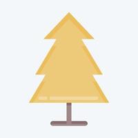 Icon Pine. suitable for City Park symbol. flat style. simple design editable. design template vector. simple illustration vector