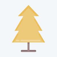 Icon Pine. suitable for City Park symbol. flat style. simple design editable. design template vector. simple illustration vector