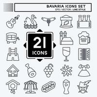 Icon Set Bavaria. suitable for education symbol. line style. simple design editable. design template vector. simple illustration vector