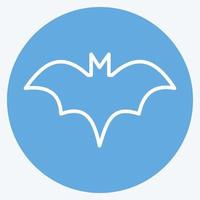 Icon Bat. suitable for Halloween symbol. blue eyes style. simple design editable. design template vector. simple illustration vector