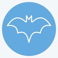 Icon Bat. suitable for Halloween symbol. blue eyes style. simple design editable. design template vector. simple illustration vector