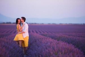 couple in lavender field photo