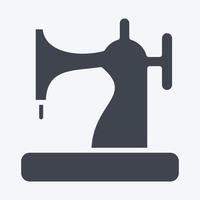 Icon Sewing Machine. suitable for education symbol. glyph style. simple design editable. design template vector. simple illustration vector