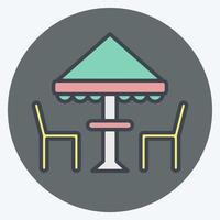Icon Tent. suitable for City Park symbol. color mate style. simple design editable. design template vector. simple illustration vector