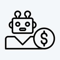 Icon Robo Advisor. suitable for education symbol. line style. simple design editable. design template vector. simple illustration vector