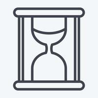 Icon Sandglass. suitable for education symbol. line style. simple design editable. design template vector. simple illustration vector