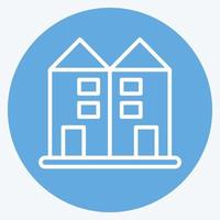 Icon Condo. suitable for education symbol. blue eyes style. simple design editable. design template vector. simple illustration vector