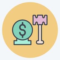Icon Tax Regulation. suitable for education symbol. color mate style. simple design editable. design template vector. simple illustration vector