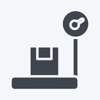 Icon Platform Scale. suitable for education symbol. glyph style. simple design editable. design template vector. simple illustration vector