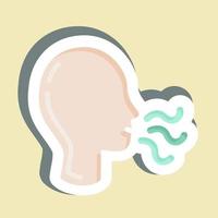 Sticker Loss Of Smell. suitable for flu symbol. simple design editable. design template vector. simple illustration vector