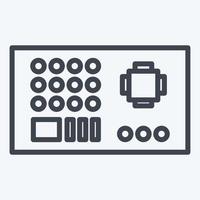 Icon Motherboard. suitable for Computer Components symbol. line style. simple design editable. design template vector. simple illustration vector
