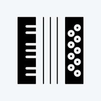 Icon Accordion. suitable for education symbol. glyph style. simple design editable. design template vector. simple illustration vector