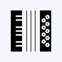 Icon Accordion. suitable for education symbol. glyph style. simple design editable. design template vector. simple illustration vector