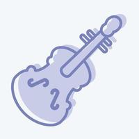 icono de violín. adecuado para el símbolo de la educación. estilo de dos tonos. diseño simple editable. vector de plantilla de diseño. ilustración sencilla