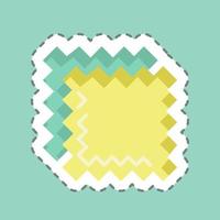 Sticker line cut Cloth. suitable for education symbol. simple design editable. design template vector. simple illustration vector