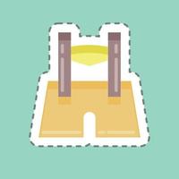 Sticker line cut Lederhose. suitable for education symbol. simple design editable. design template vector. simple illustration vector