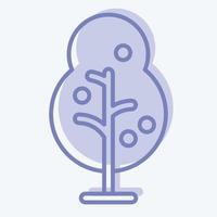 árbol de iconos adecuado para el símbolo del parque de la ciudad. estilo de dos tonos. diseño simple editable. vector de plantilla de diseño. ilustración sencilla