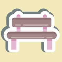 Sticker Bench. suitable for City Park symbol. simple design editable. design template vector. simple illustration vector