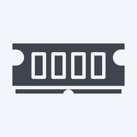 Icon RAM. suitable for Computer Components symbol. glyph style. simple design editable. design template vector. simple illustration vector