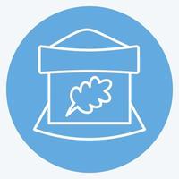 Icon Sack Of Flour. suitable for education symbol. blue eyes style. simple design editable. design template vector. simple illustration vector