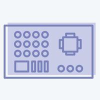 Icon Motherboard. suitable for Computer Components symbol. two tone style. simple design editable. design template vector. simple illustration vector