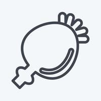 icono de semillas de amapola. adecuado para el símbolo de las nueces. estilo de línea diseño simple editable. vector de plantilla de diseño. ilustración sencilla