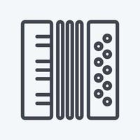 Icon Accordion. suitable for education symbol. line style. simple design editable. design template vector. simple illustration vector