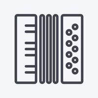 Icon Accordion. suitable for education symbol. line style. simple design editable. design template vector. simple illustration vector