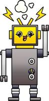 gradient shaded cartoon robot vector