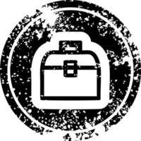 tool box distressed icon vector