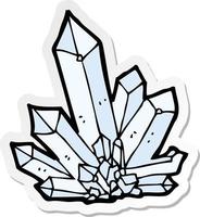 sticker of a cartoon crystals vector