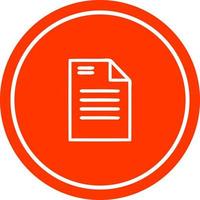 official document circular icon vector