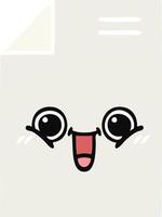 flat color retro cartoon sheet of paper vector