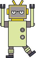 cute cartoon robot vector