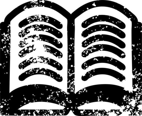 open book distressed icon