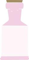 quirky hand drawn cartoon potion bottle vector