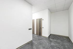 white empty corridor for room in interior of modern apartments, office or clinic photo