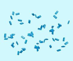 chew gum flying in the air isolated on light blue background 3d illustration photo