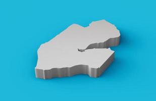 Djibouti 3D map Geography Cartography and topology Sea Blue surface 3D illustration photo