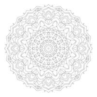 abstract thin line mandala round decoration vector design element