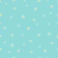 Hand drawn seamless pattern with chamomile flowers. Beautiful floral ornament on blue background. Vector illustration