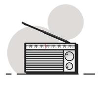 ilustrador vectorial de diseño de radio de la vieja escuela eps 10 vector