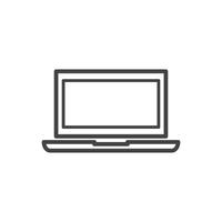 vector outline design laptop icon.