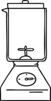 garabato de dibujo lineal de una licuadora de alimentos vector