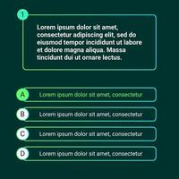 Quiz test template ui design vector illustration