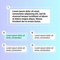 Quiz test template ui design vector illustration