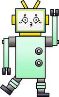 gradient shaded cartoon robot vector