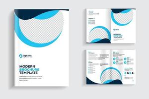 diseño de folleto bifold multipropósito mínimo abstracto o diseño de folleto de empresa corporativa. diseño de plantilla de folleto completamente organizado y editable. vector