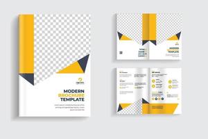 diseño de folleto bifold multipropósito mínimo abstracto o diseño de folleto de empresa corporativa. diseño de plantilla de folleto completamente organizado y editable. vector